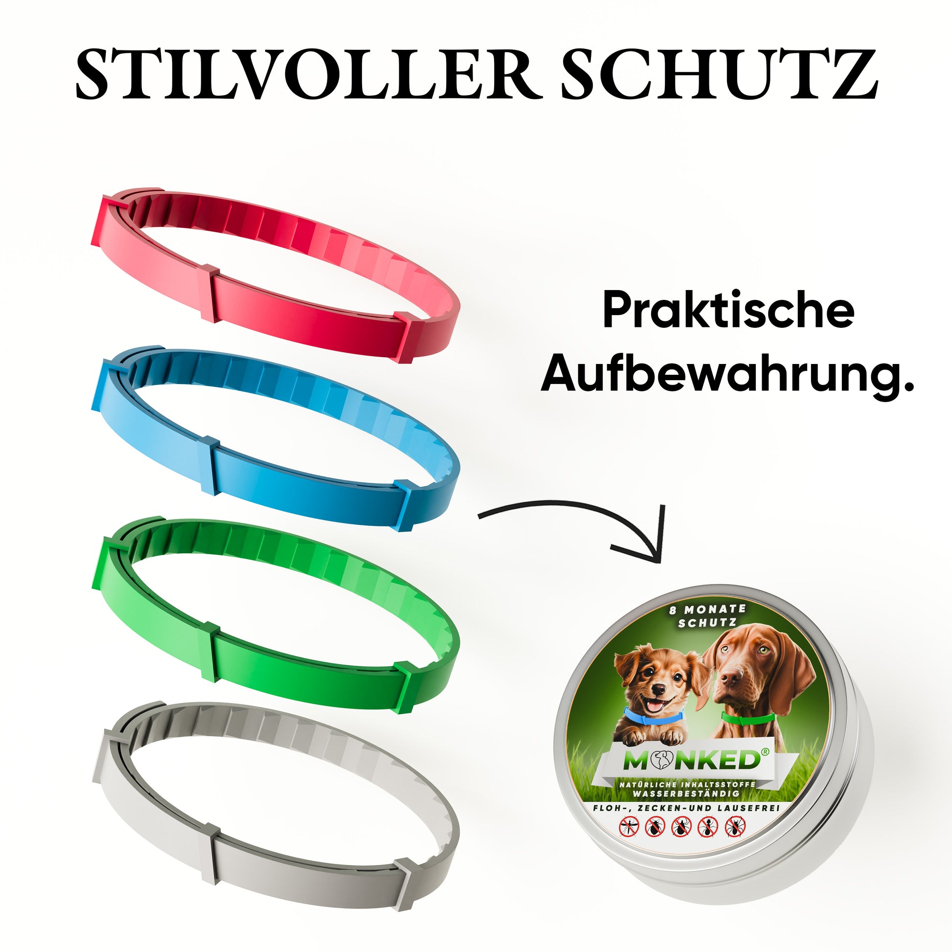 Monked™ - Anti Floh- und Zeckenhalsband